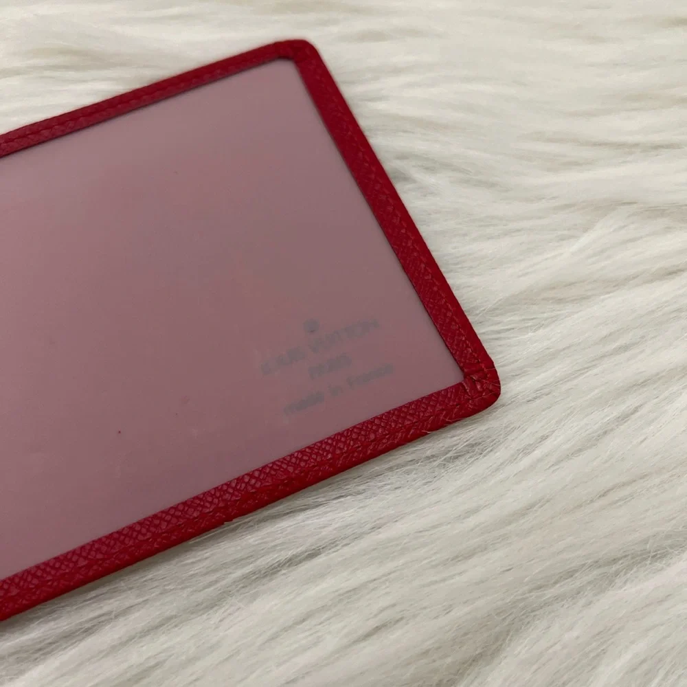 LOUIS VUITTON - RED SAFFIANO LEATHER BUSINESS CARDHOLDER WALLET